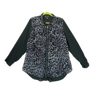 Lane Bryant‎ Burn out Animal Print Blouse Plus Size 18/20